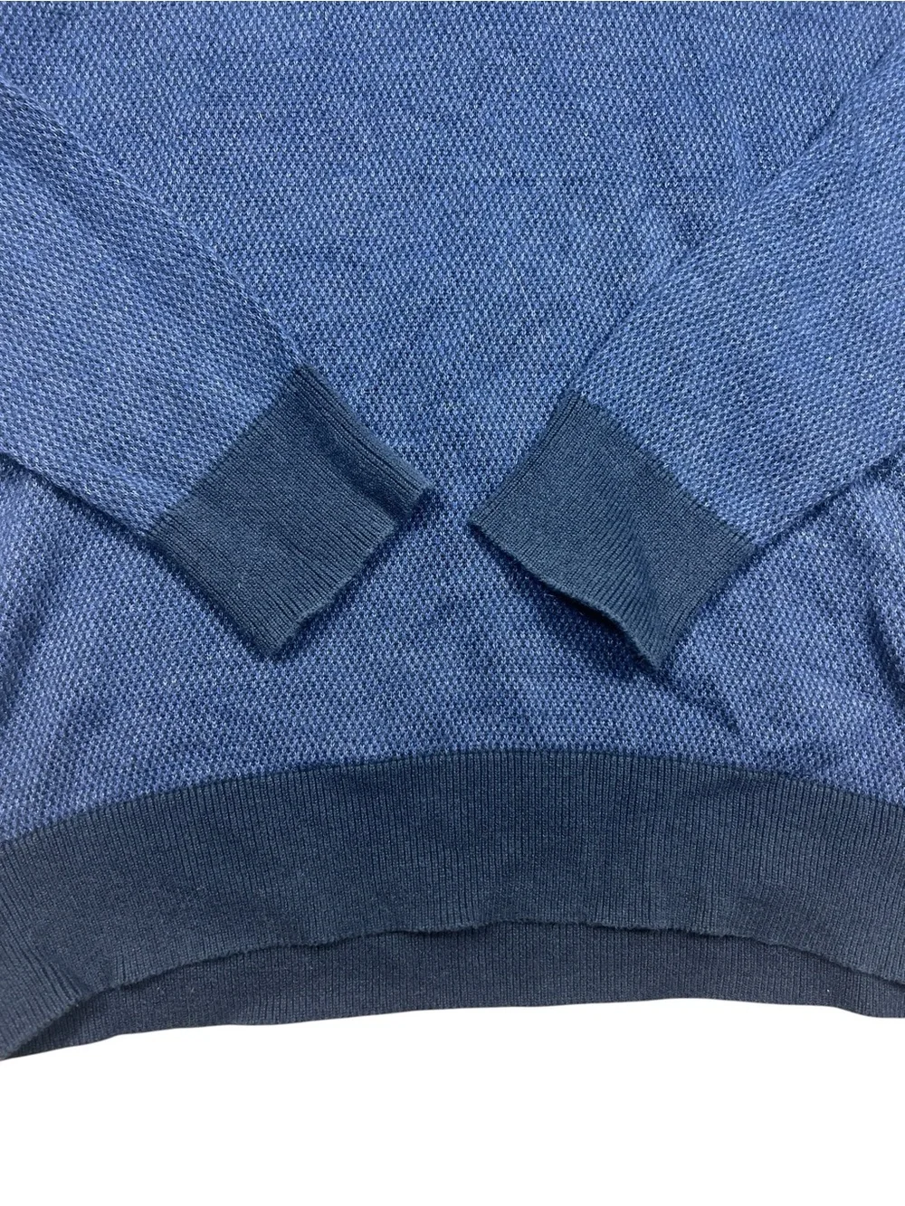 Vineyard Vines Sweater mens Medium Quarter Zip Pullover Navy Blue wool blend